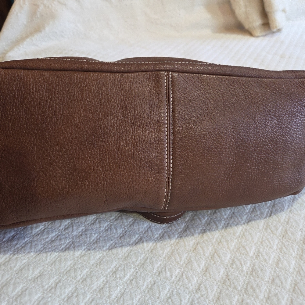 Claudia Firenze Brown Leather Shoulder Bag Purse Florence Italy Large Handbag - Picture 8 of 10